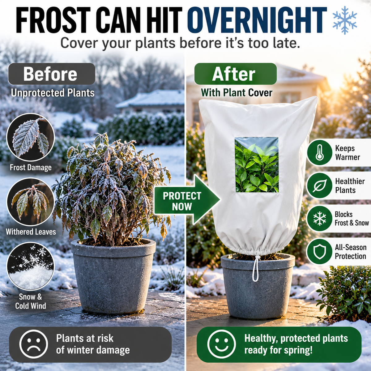 🎉Last Day,Buy 1 Get 1 Free🌿 WINTER GARDEN ESSENTIAL | Plant Frost Protection Cover