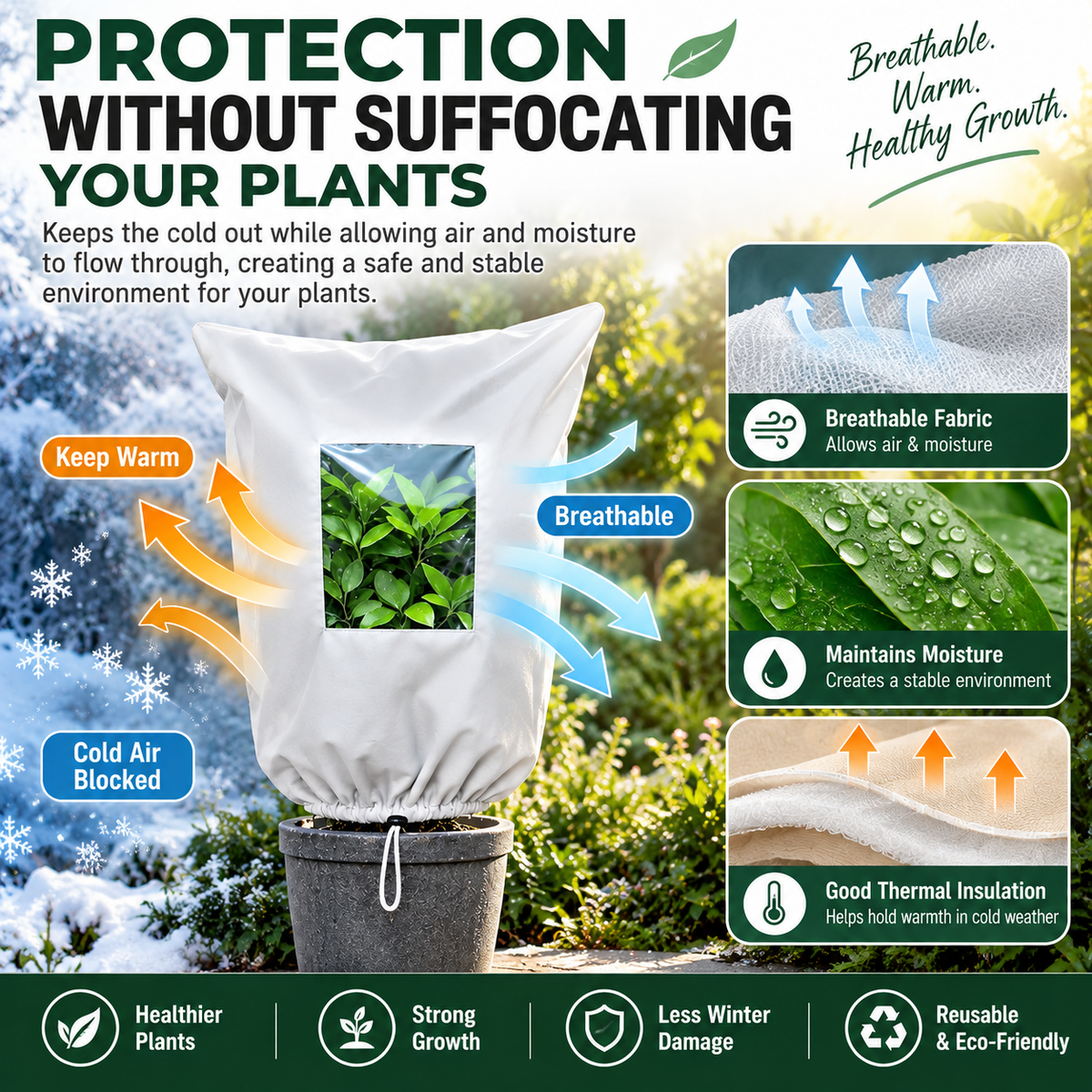 🎉Last Day,Buy 1 Get 1 Free🌿 WINTER GARDEN ESSENTIAL | Plant Frost Protection Cover