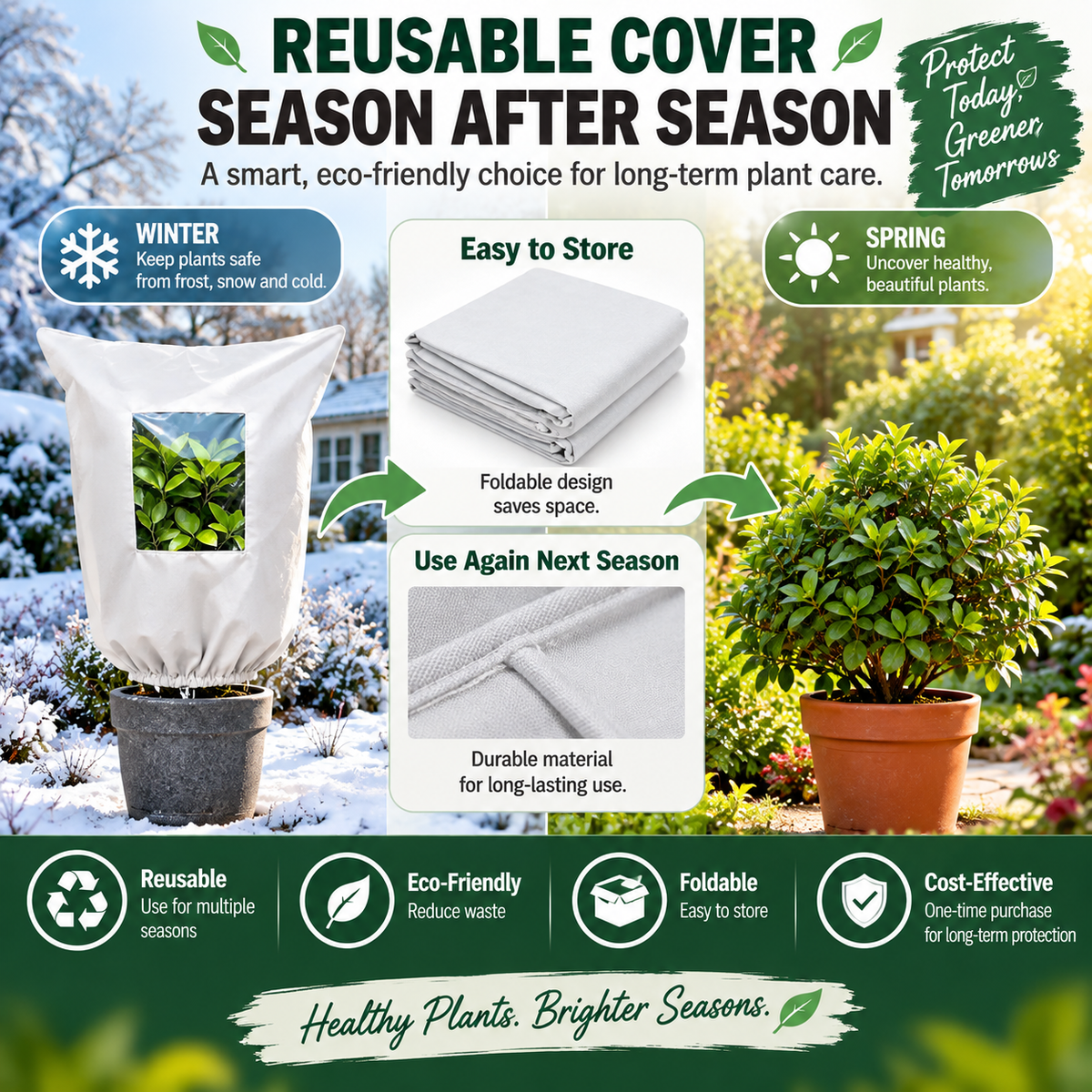 🎉Last Day,Buy 1 Get 1 Free🌿 WINTER GARDEN ESSENTIAL | Plant Frost Protection Cover