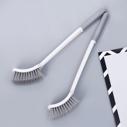 Long-Handle Curved Floor Scrub Brush for Corners & Edges