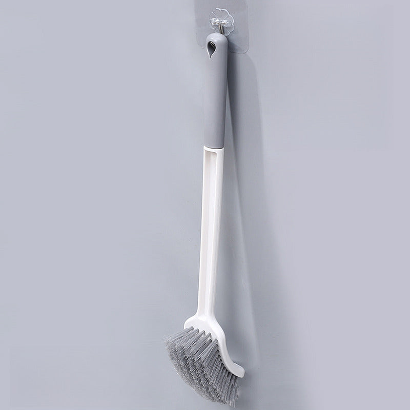 Long-Handle Curved Floor Scrub Brush for Corners & Edges