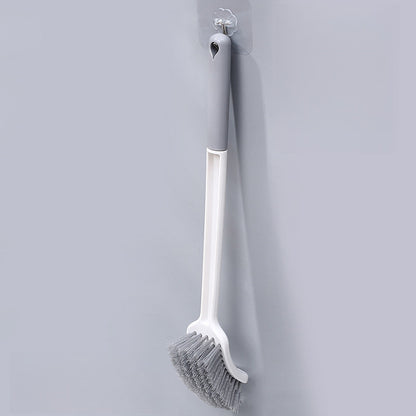 Long-Handle Curved Floor Scrub Brush for Corners & Edges