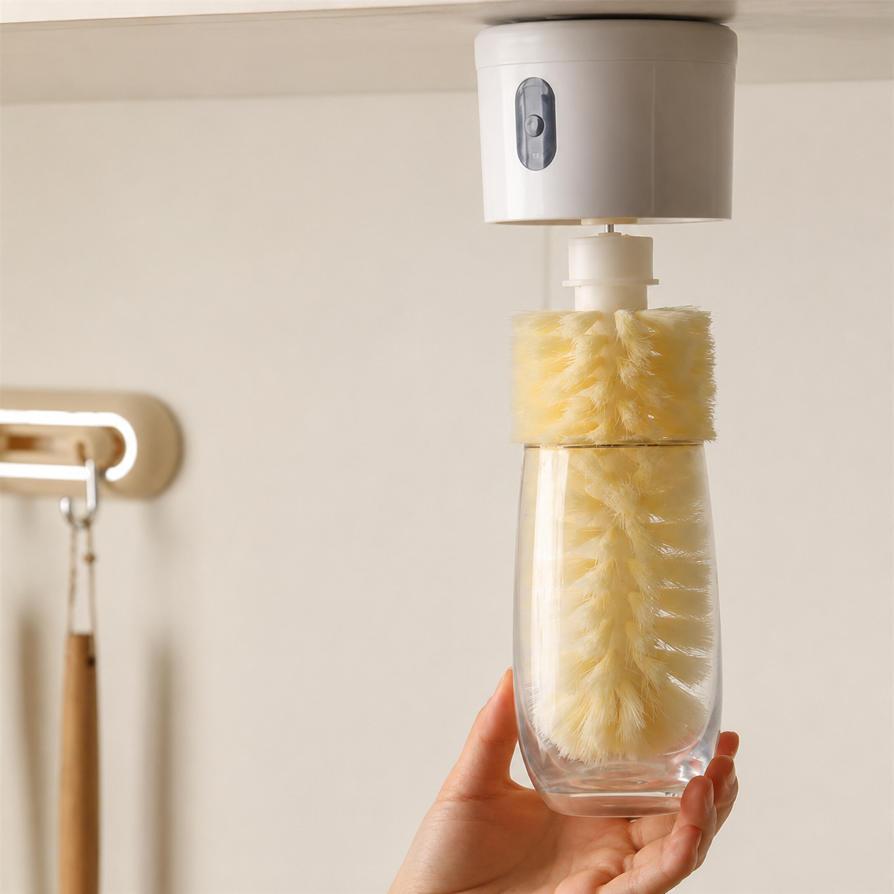 Under-Cabinet Electric Cup & Bottle Cleaning Brush
