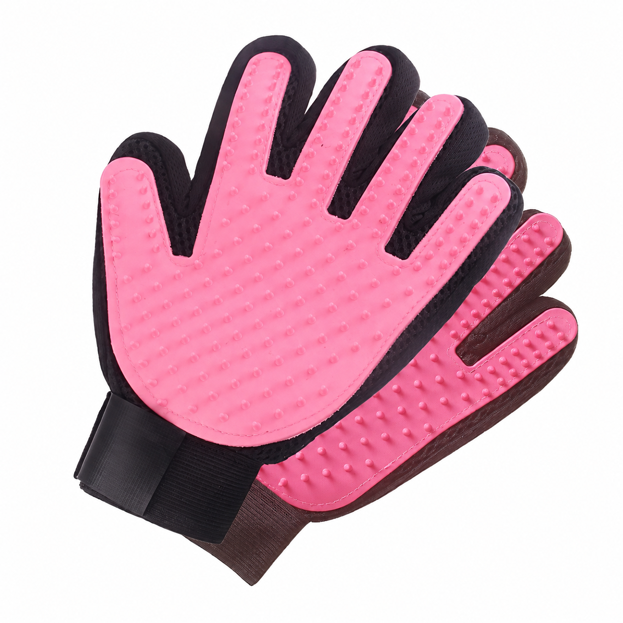 Five-Finger Pet Grooming, Bathing & Deshedding Gloves