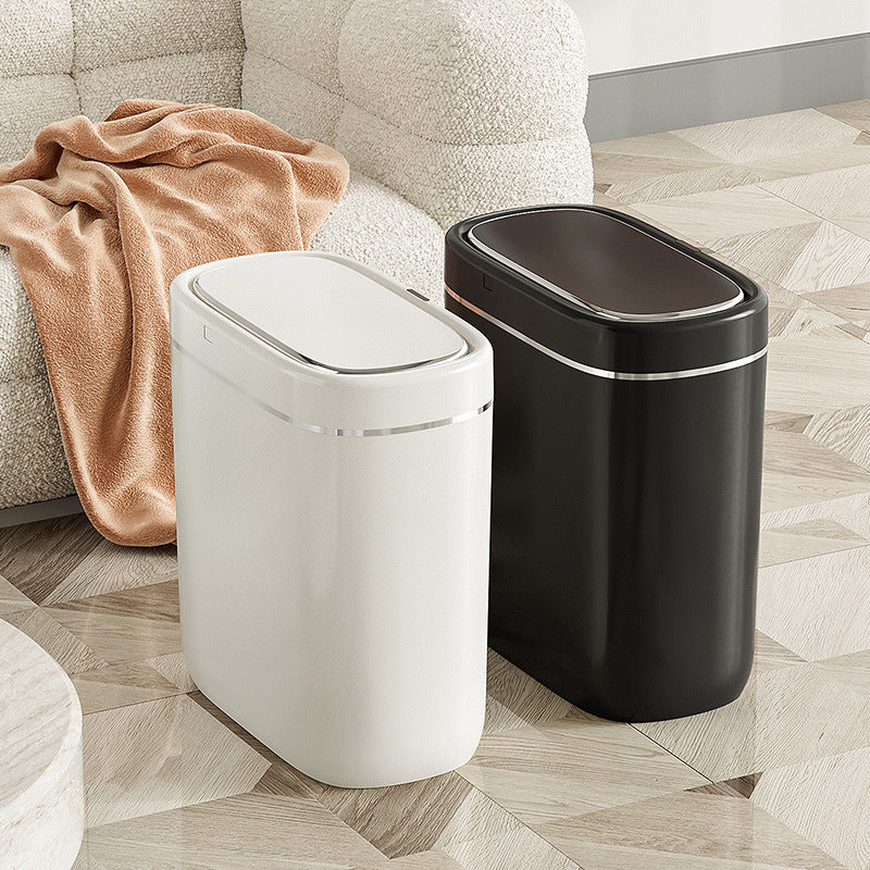 Touchless Motion Sensor Slim Trash Can with Lid