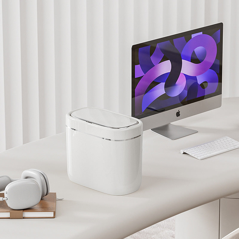 Touchless Motion Sensor Slim Trash Can with Lid