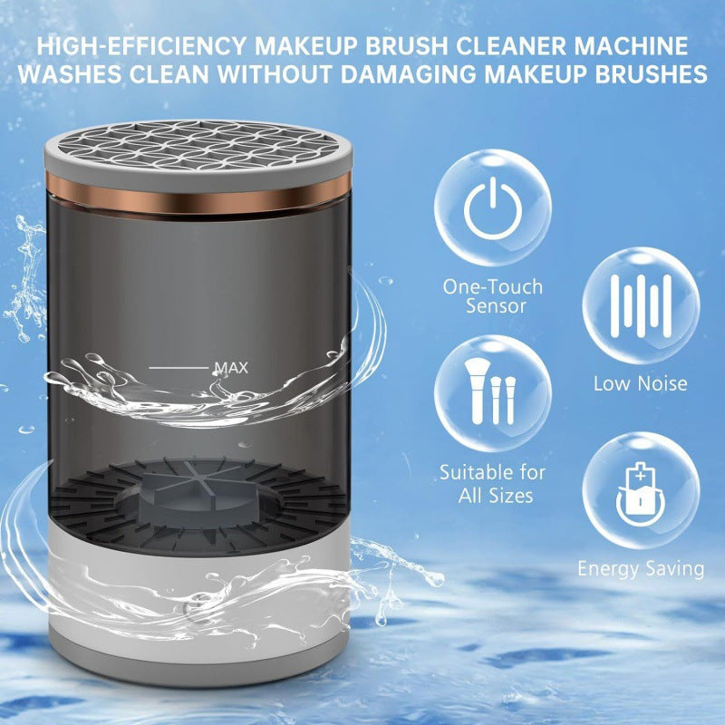 Electric Makeup Brush Cleaner with Multi-Brush Holder