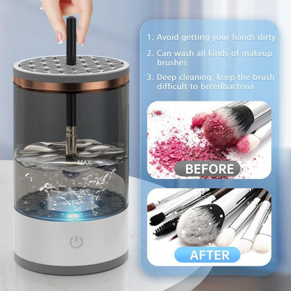 Electric Makeup Brush Cleaner with Multi-Brush Holder
