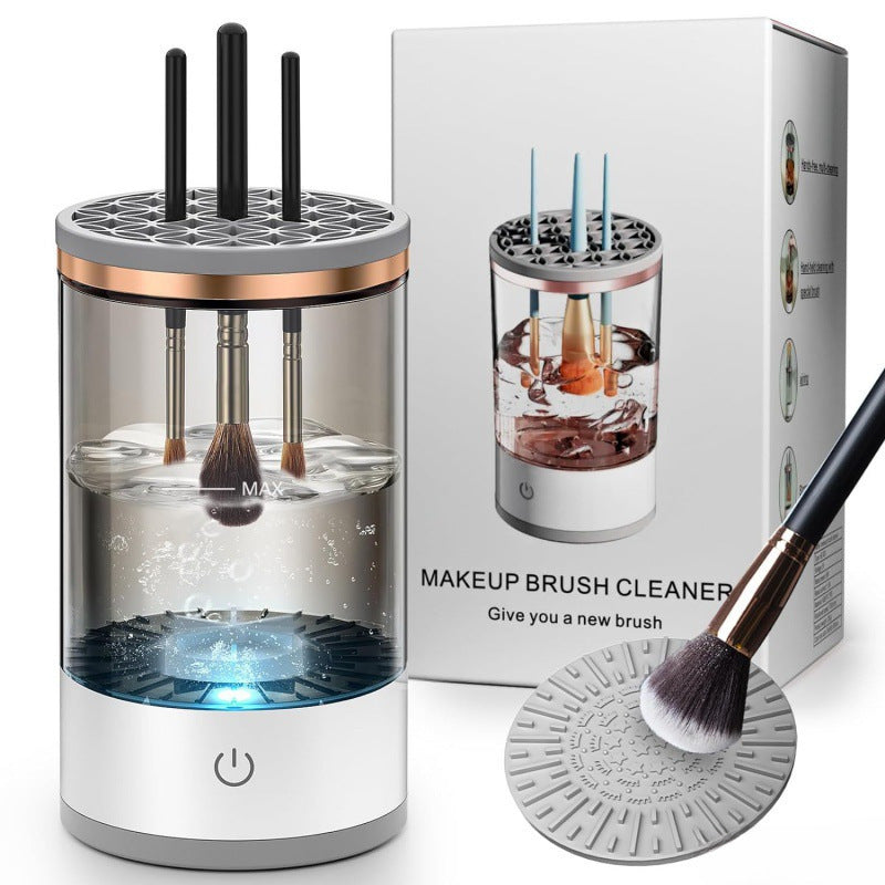Electric Makeup Brush Cleaner with Multi-Brush Holder