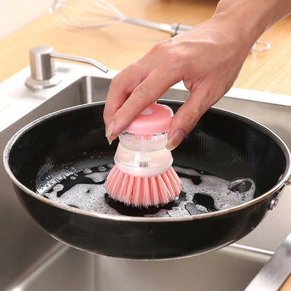 Soap-Dispensing Palm Scrub Brush for Dishes &amp; Sinks