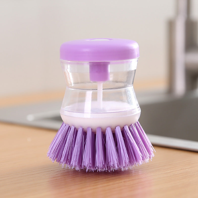 Soap-Dispensing Palm Scrub Brush for Dishes &amp; Sinks