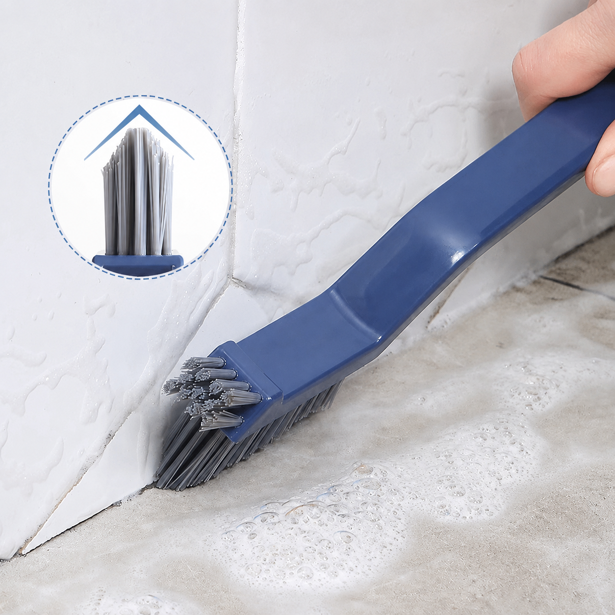 V-Shaped Grout & Corner Scrub Brush