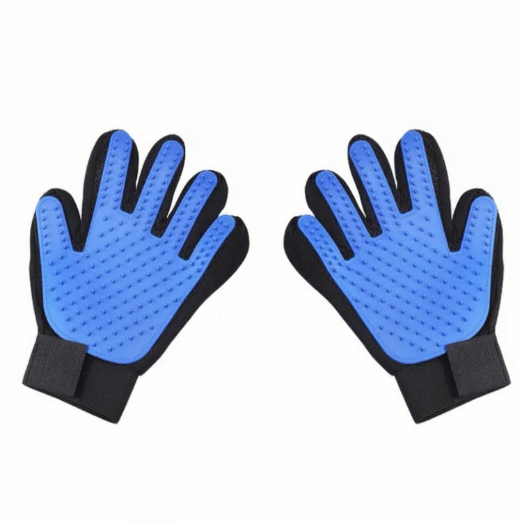 Five-Finger Pet Grooming, Bathing & Deshedding Gloves