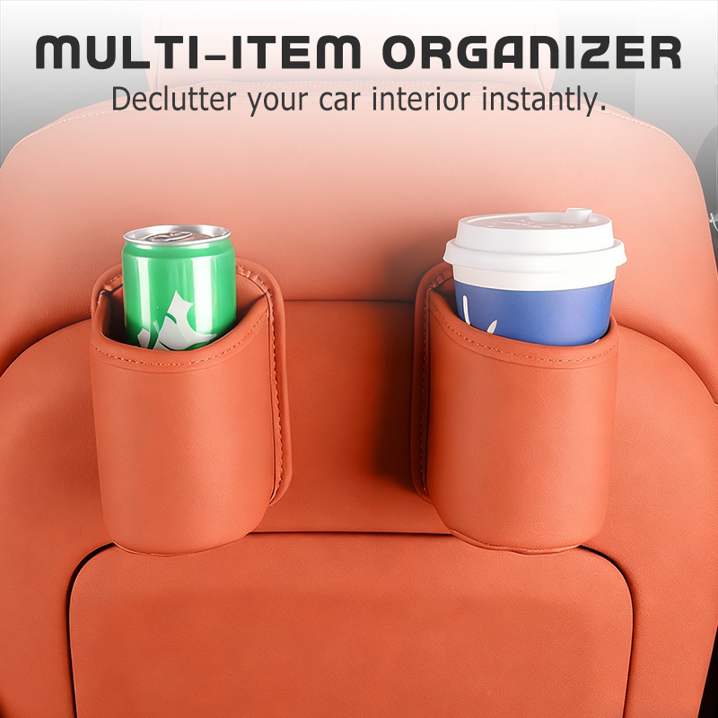🥳Last Day,Buy 1 Get 1 Free!🥳🚗 Leather Car Door Cup Holder – Wide‑mouth opening✨